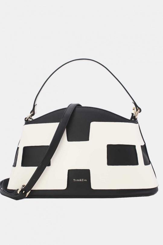 Handbags Bags Black/white Tom & Eva 24B-5862 Efashion Paris