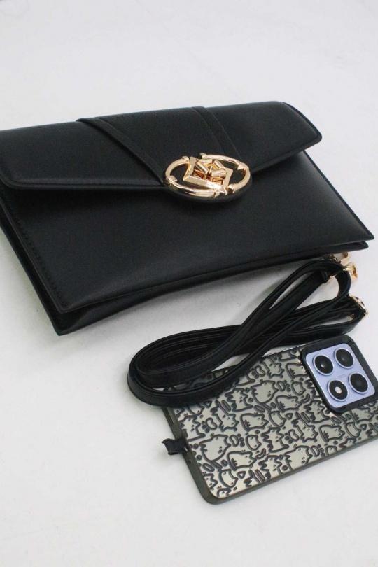 Pochettes Maroquinerie Noir Tom & Eva 25P-6305 Efashion Paris
