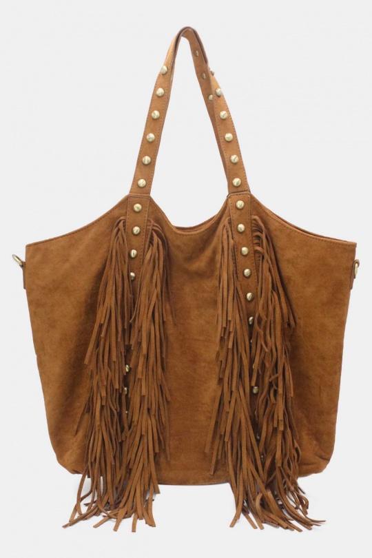 Cabas Maroquinerie Marron Tom & Eva 25B-6177 Efashion Paris