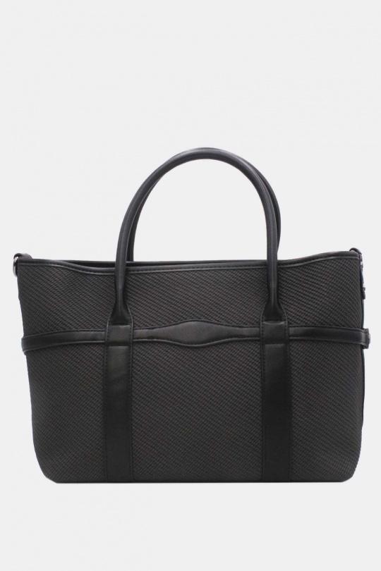 Cabas Maroquinerie Noir Tom & Eva 25B-6153 Efashion Paris