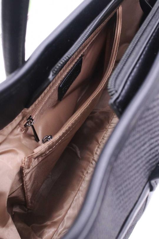 Cabas Maroquinerie Noir Tom & Eva 25B-6153 Efashion Paris