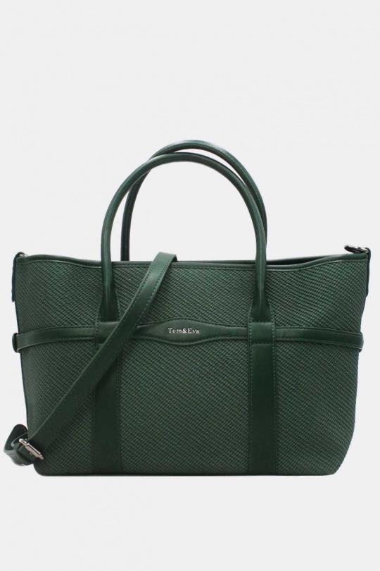 Cabas Maroquinerie Noir Tom & Eva 25B-6153 Efashion Paris