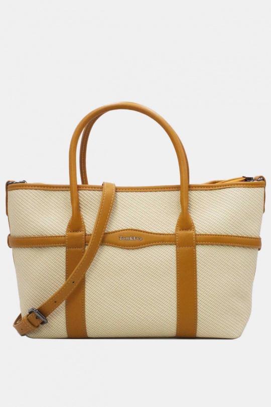 Cabas Maroquinerie Noir Tom & Eva 25B-6153 Efashion Paris