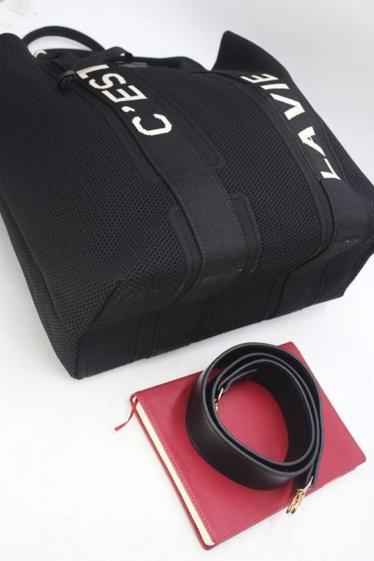 Cabas Maroquinerie Noir Tom & Eva 24B-6081 Efashion Paris