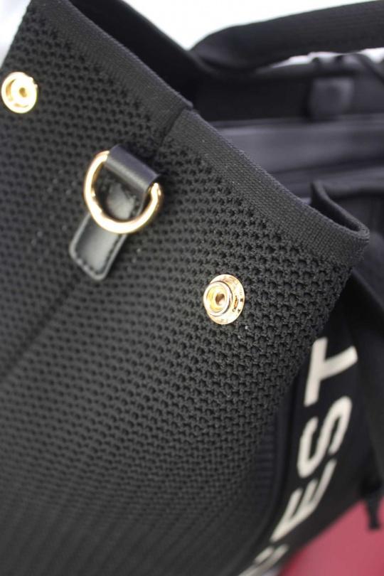 Cabas Maroquinerie Noir Tom & Eva 24B-6081 Efashion Paris