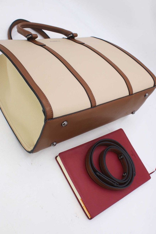 Cabas Maroquinerie Beige Tom & Eva 25B-6348 Efashion Paris