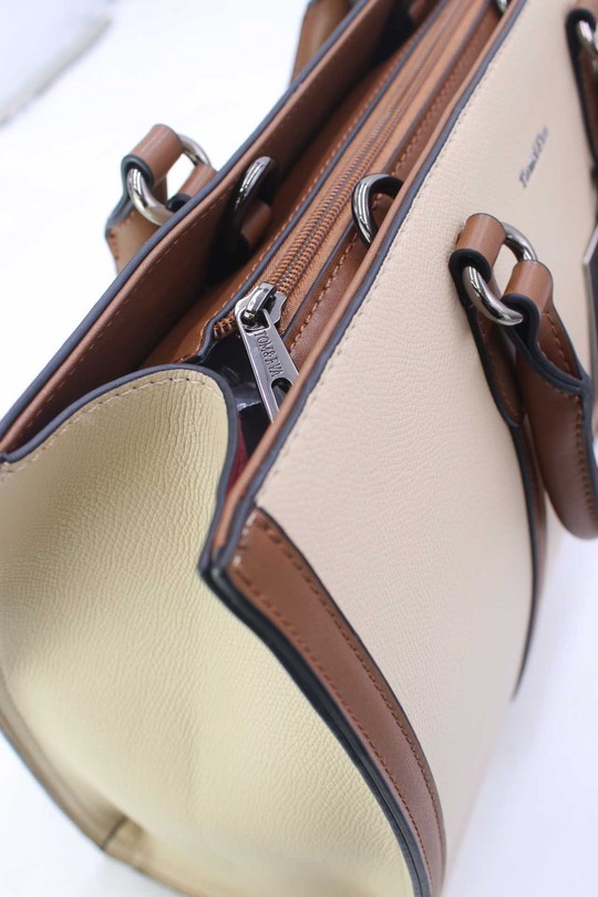 Cabas Maroquinerie Beige Tom & Eva 25B-6348 Efashion Paris