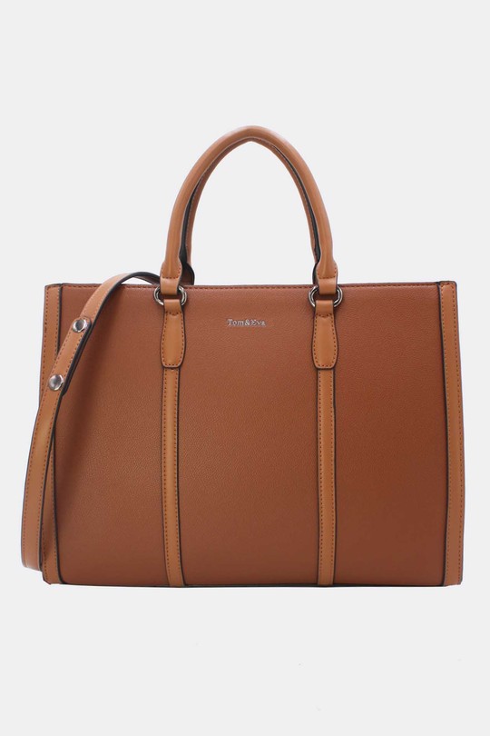 Cabas Maroquinerie Beige Tom & Eva 25B-6348 Efashion Paris