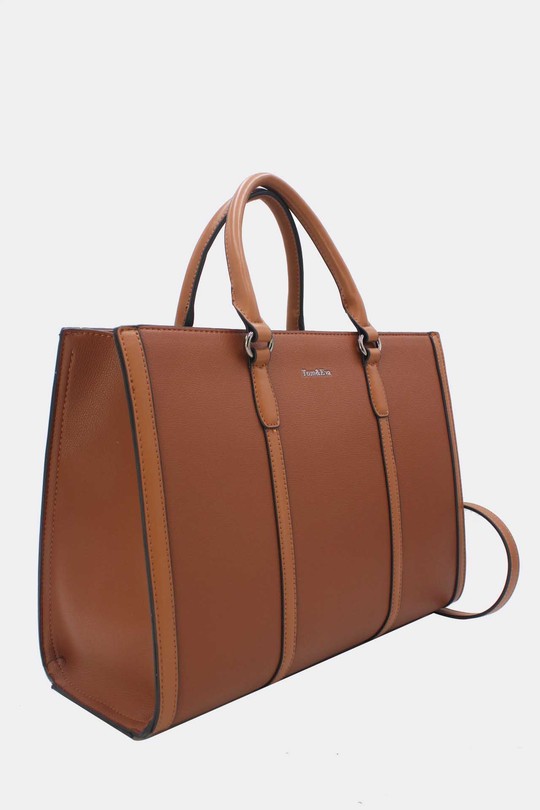 Cabas Maroquinerie Beige Tom & Eva 25B-6348 Efashion Paris