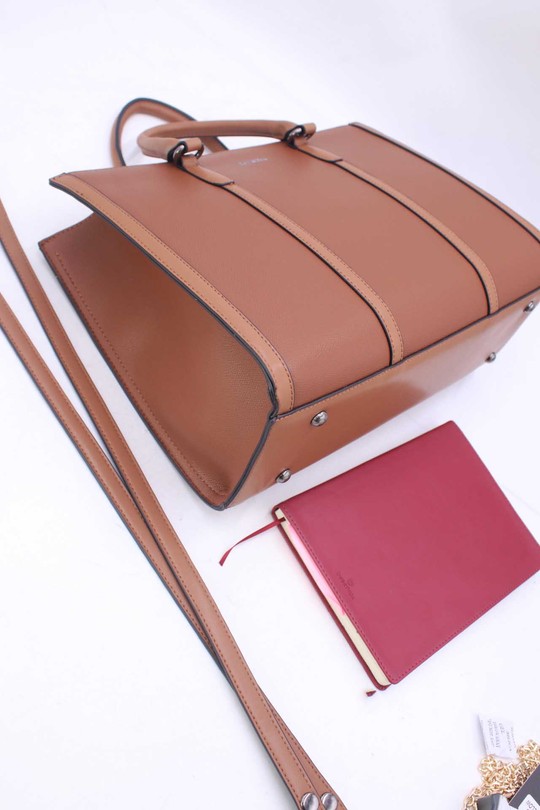 Cabas Maroquinerie Beige Tom & Eva 25B-6348 Efashion Paris