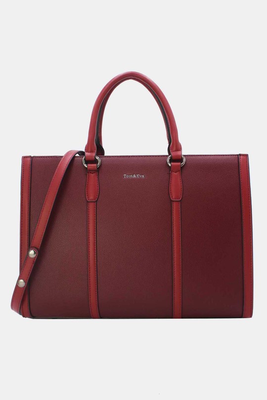 Cabas Maroquinerie Beige Tom & Eva 25B-6348 Efashion Paris