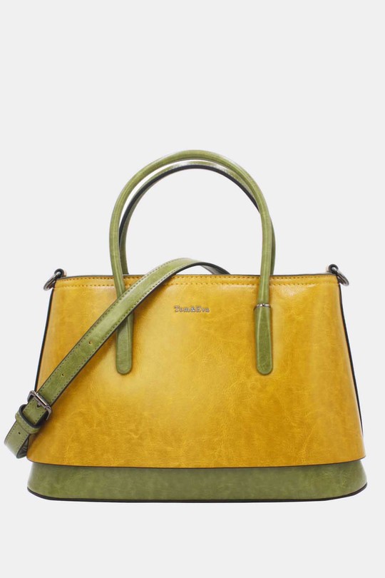 Handbags Bags Yellow Tom & Eva 25B-6428 Efashion Paris