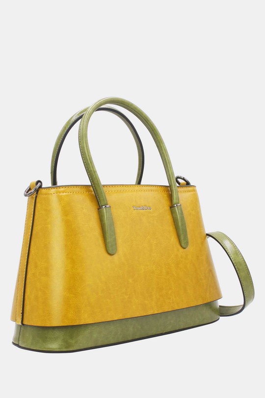 Handbags Bags Yellow Tom & Eva 25B-6428 Efashion Paris