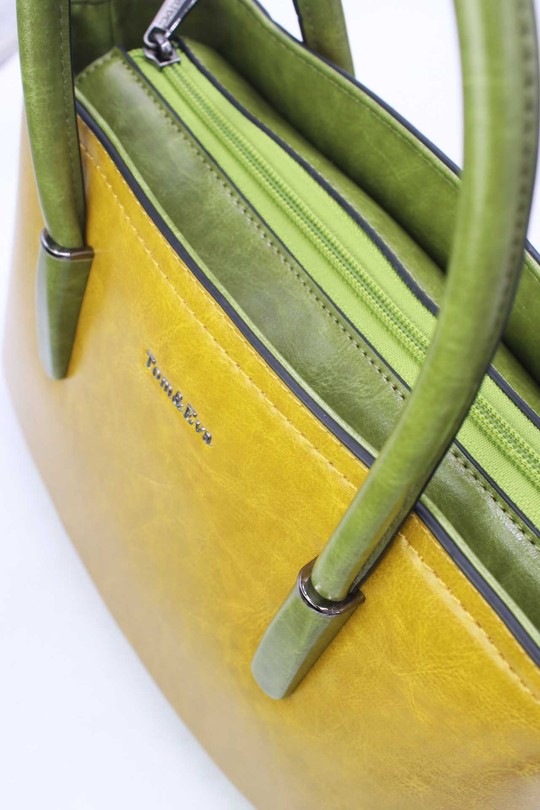 Handbags Bags Yellow Tom & Eva 25B-6428 Efashion Paris