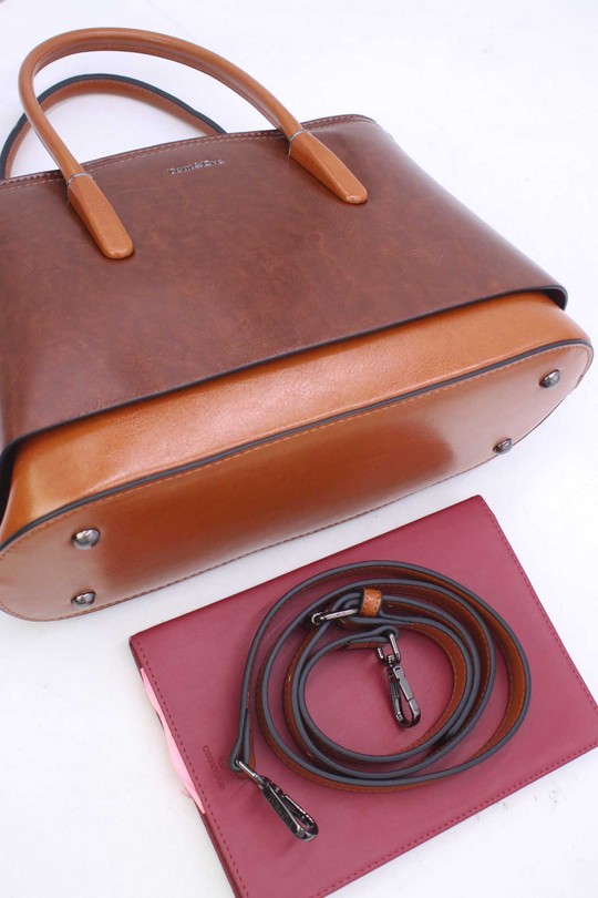 Handbags Bags Yellow Tom & Eva 25B-6428 Efashion Paris