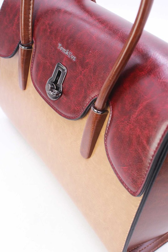 Sacs à main Maroquinerie Bordeaux Tom & Eva 24B-5866 Efashion Paris