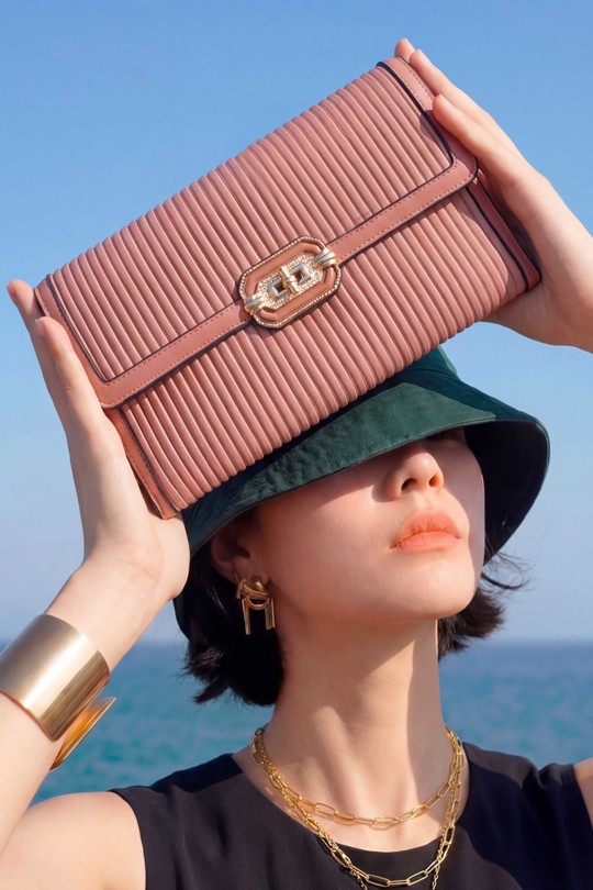 Pochettes Maroquinerie Rose Tom & Eva 25P-6395 Efashion Paris
