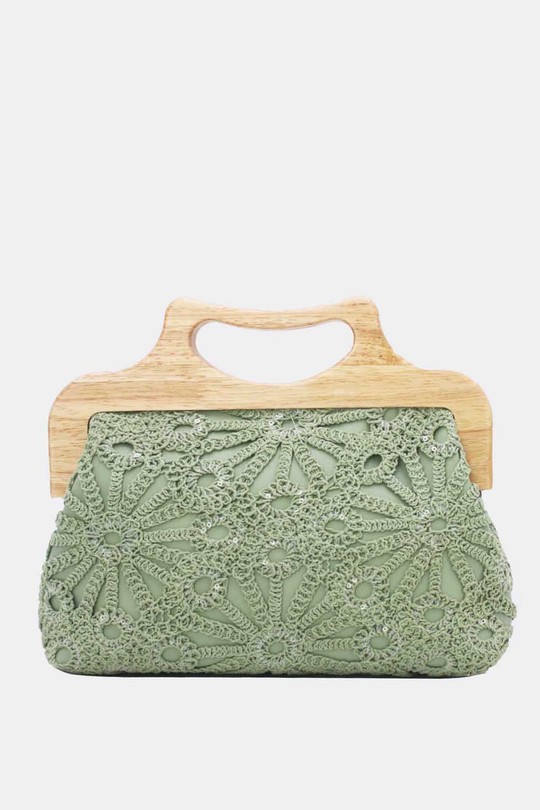 Pochettes Maroquinerie Vert Tom & Eva 25B-6279 Efashion Paris