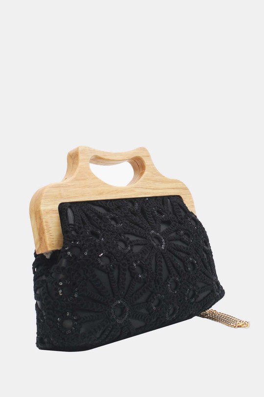 Pochettes Maroquinerie Vert Tom & Eva 25B-6279 Efashion Paris