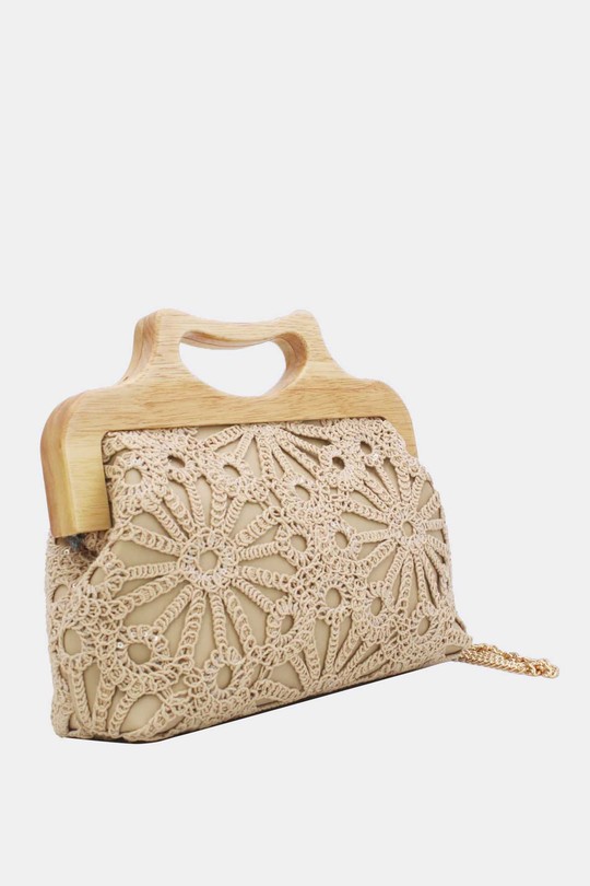 Pochettes Maroquinerie Vert Tom & Eva 25B-6279 Efashion Paris