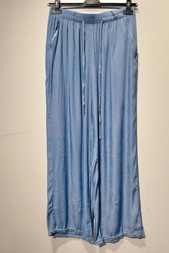Trousers Women Light blue OOKA  F26432 Efashion Paris