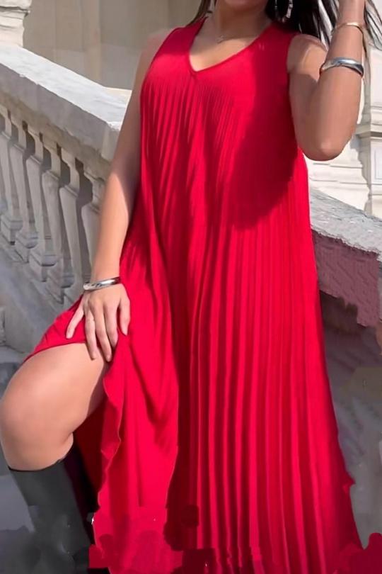 Robes longues Femme Rouge OOKA 12058 Efashion Paris