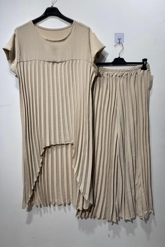 Ensembles Femme Beige OOKA 12125 Efashion Paris