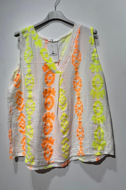 Débardeurs Femme Jaune/Orange OOKA 15881B Efashion Paris