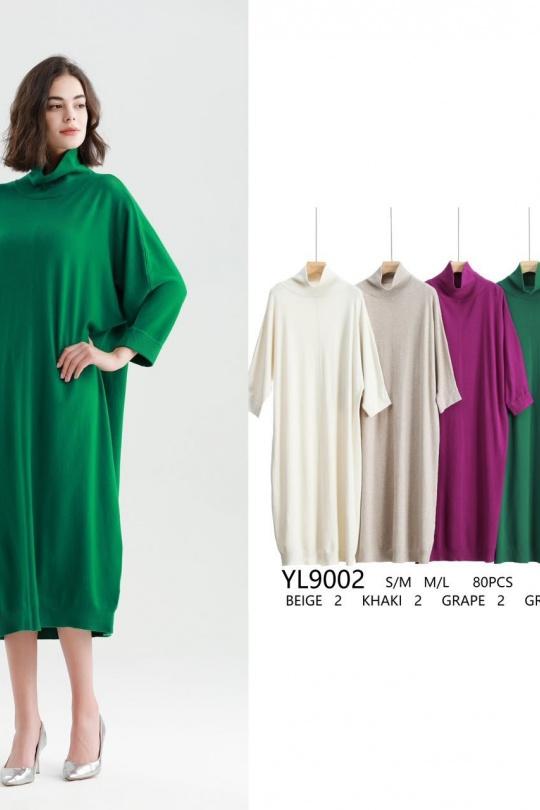 Robes mi-longues Femme Couleurs mélangées OOKA YL9002 Efashion Paris