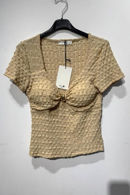 Tops Femme Jaune OOKA 38635 Efashion Paris