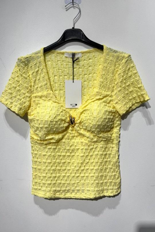 Tops Femme Jaune OOKA 38635 Efashion Paris