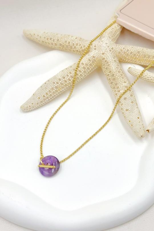 Colliers Accessoires Violet WEC BIJOUX W-C0036N Efashion Paris