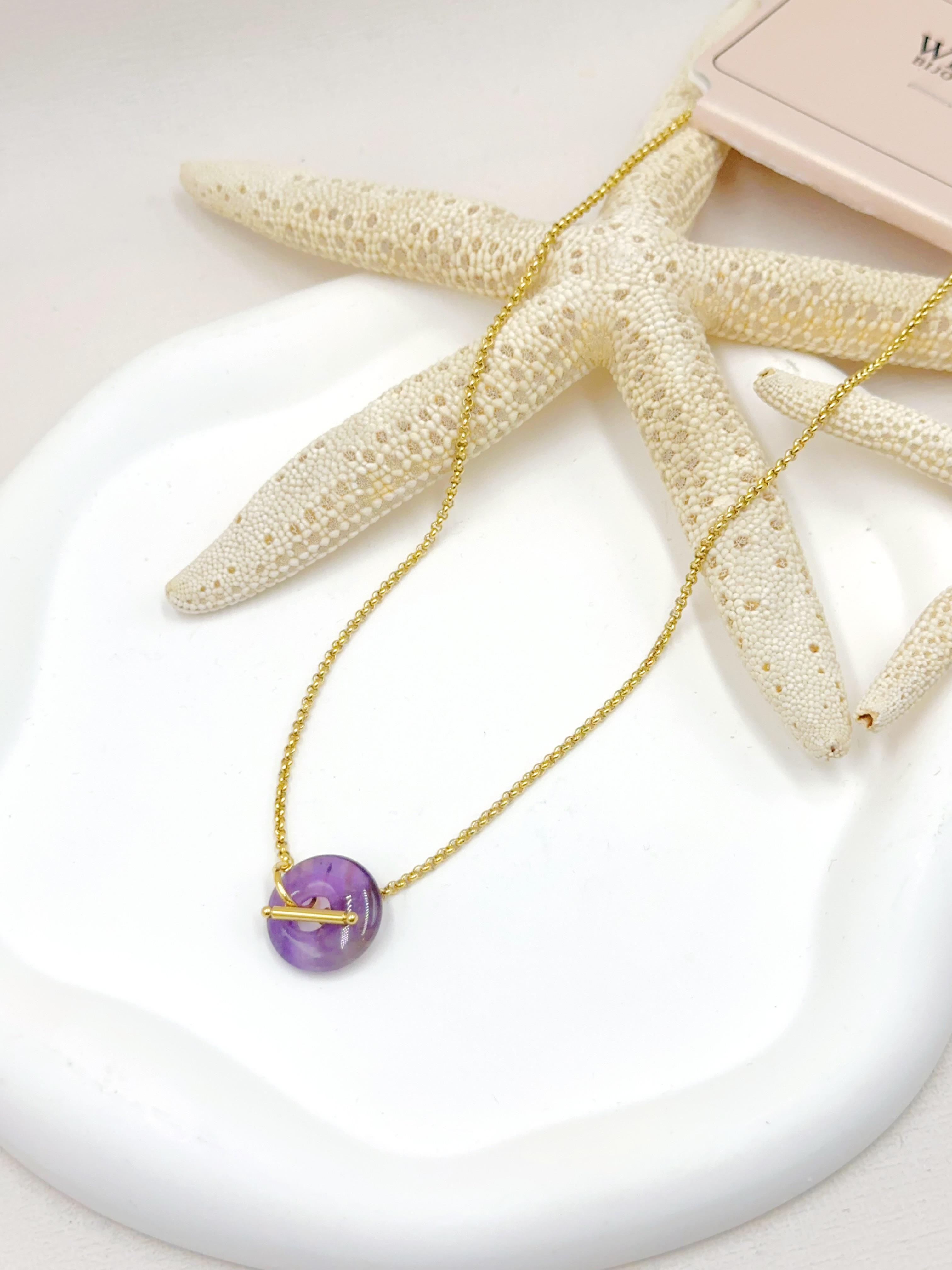 Colliers Accessoires Violet WEC BIJOUX W-C0036N #c Efashion Paris