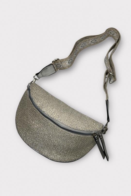 Sacs bananes Maroquinerie Argent MIMILI ACCESSOIRES MML380B Efashion Paris