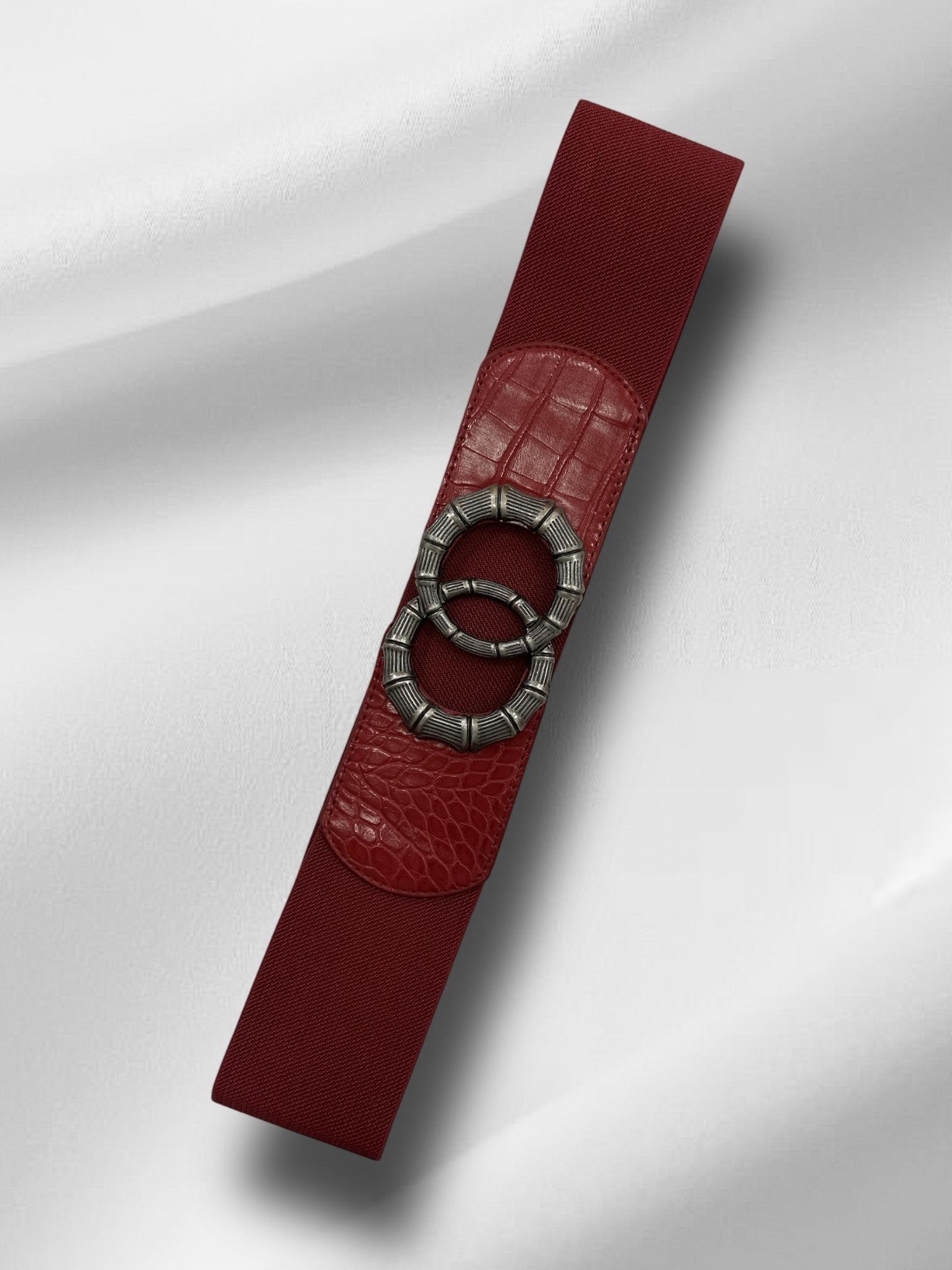 Belts Accessories Burgundy MIMILI ACCESSOIRES MML1351 #c Efashion Paris