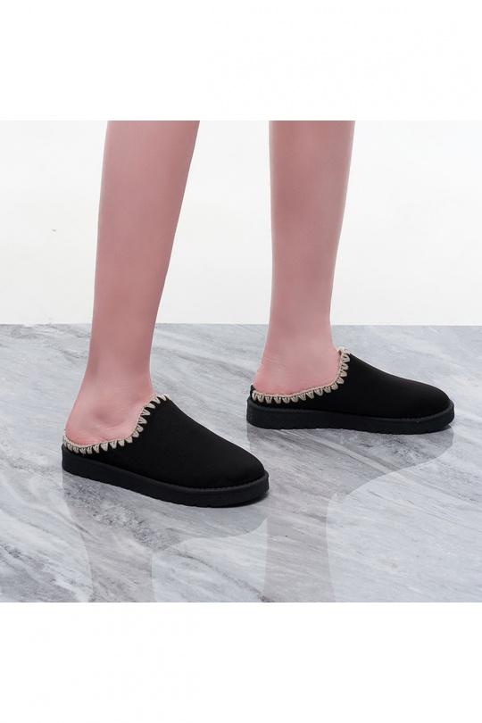 Slippers Shoes Black C'M Paris 6477 Efashion Paris