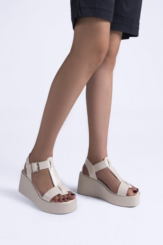 De cuña Zapatos Beige C'M Paris 68305 Efashion Paris