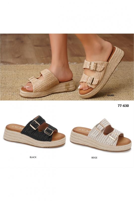 Zeppe Scarpe Taupe C'M Paris 77-630 Efashion Paris