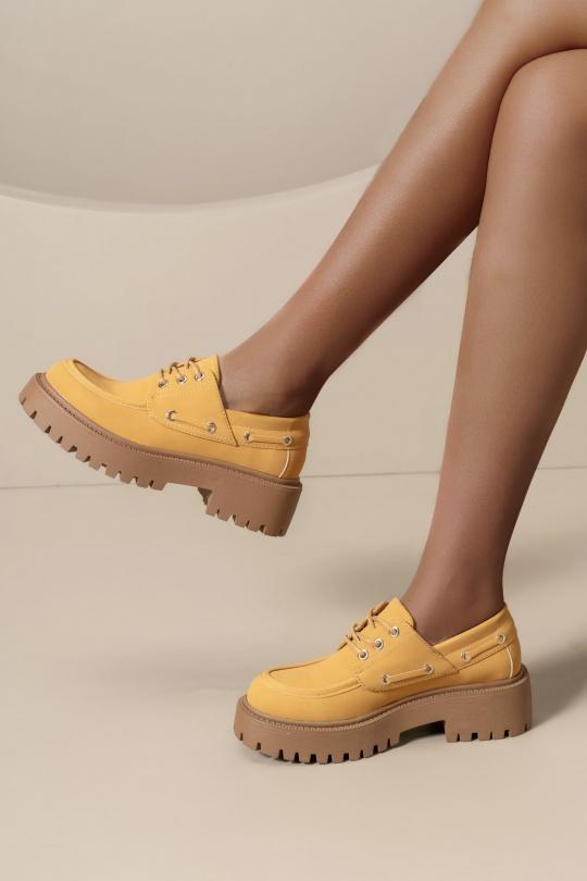 Derbies Chaussures Jaune C'M Paris 68332 Efashion Paris
