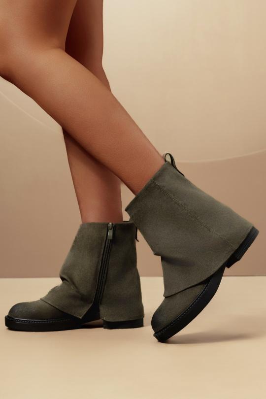 Bottines Chaussures Kaki C'M Paris 68357 Efashion Paris