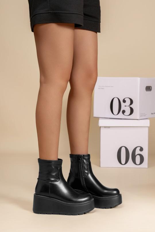 Bottines Chaussures Noir C'M Paris 9256 Efashion Paris