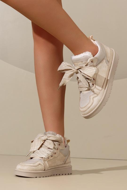 Baskets Chaussures Beige C'M Paris 6509 Efashion Paris