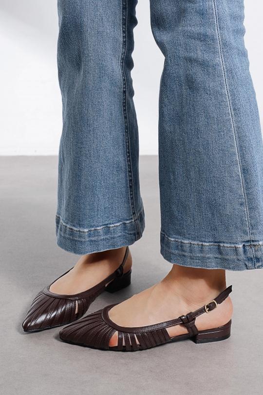 Ballerines Chaussures Marron C'M Paris 77-703 Efashion Paris