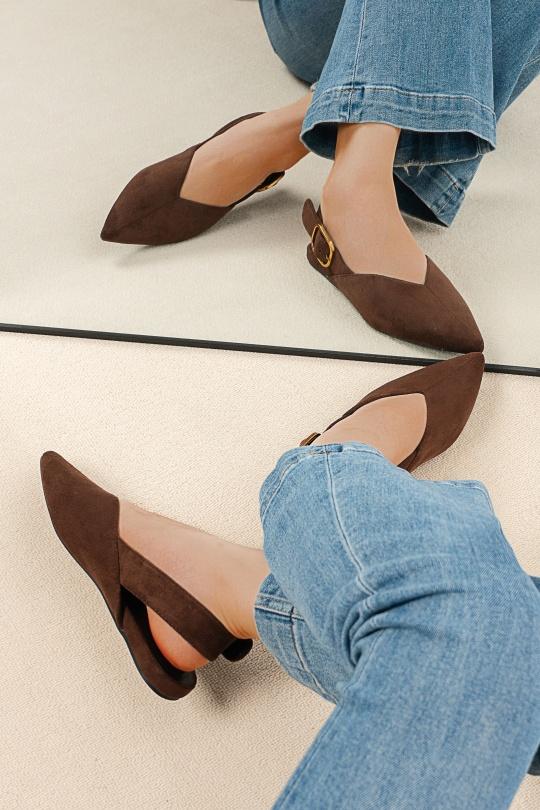 Ballerines Chaussures Marron C'M Paris 77-712 Efashion Paris