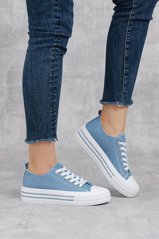Baskets Chaussures Bleu jean C'M Paris 1229 Efashion Paris