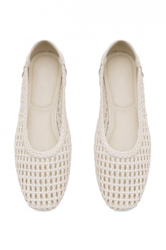 Ballerines Chaussures Blanc C'M Paris 4023 Efashion Paris