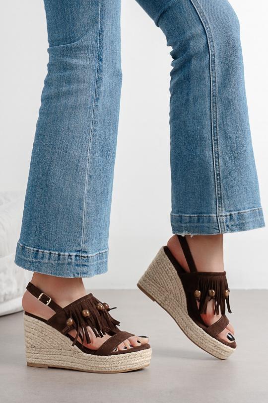 Compensées Chaussures Marron C'M Paris 4027 Efashion Paris