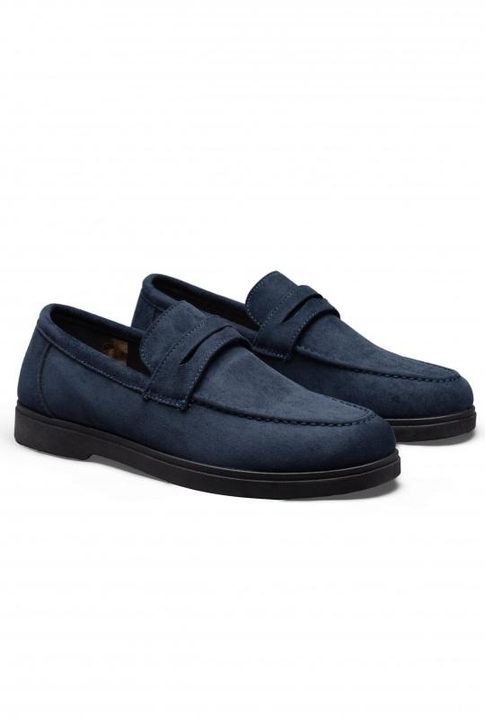 Moccasin Shoes Navy blue C'M Paris P610 Efashion Paris