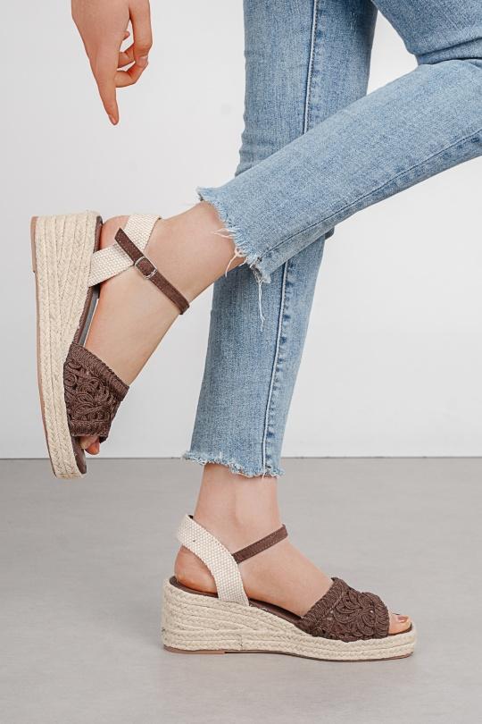 Compensées Chaussures Marron C'M Paris 4026 Efashion Paris