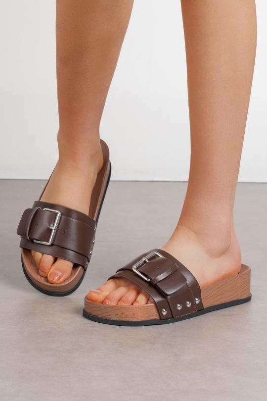 Sandales Chaussures Marron C'M Paris 77-701 Efashion Paris